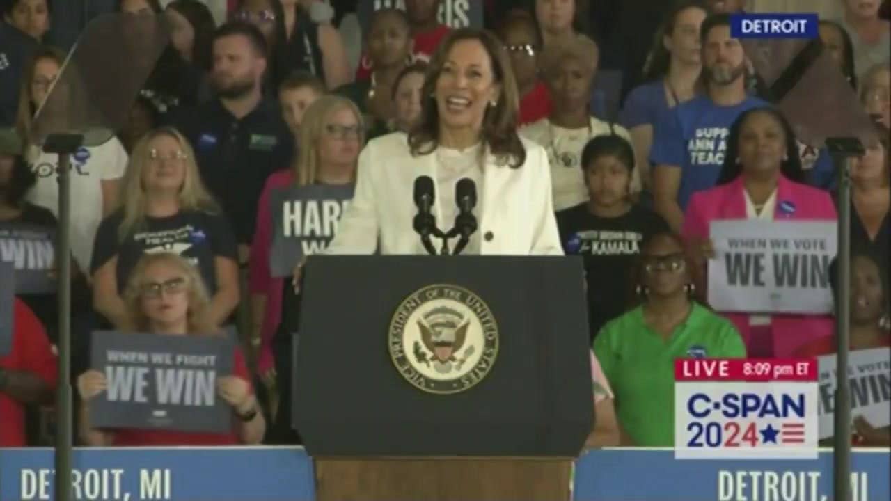 Kamala Harris Destroys Hecklers at Michigan Rally - MeidasTouch