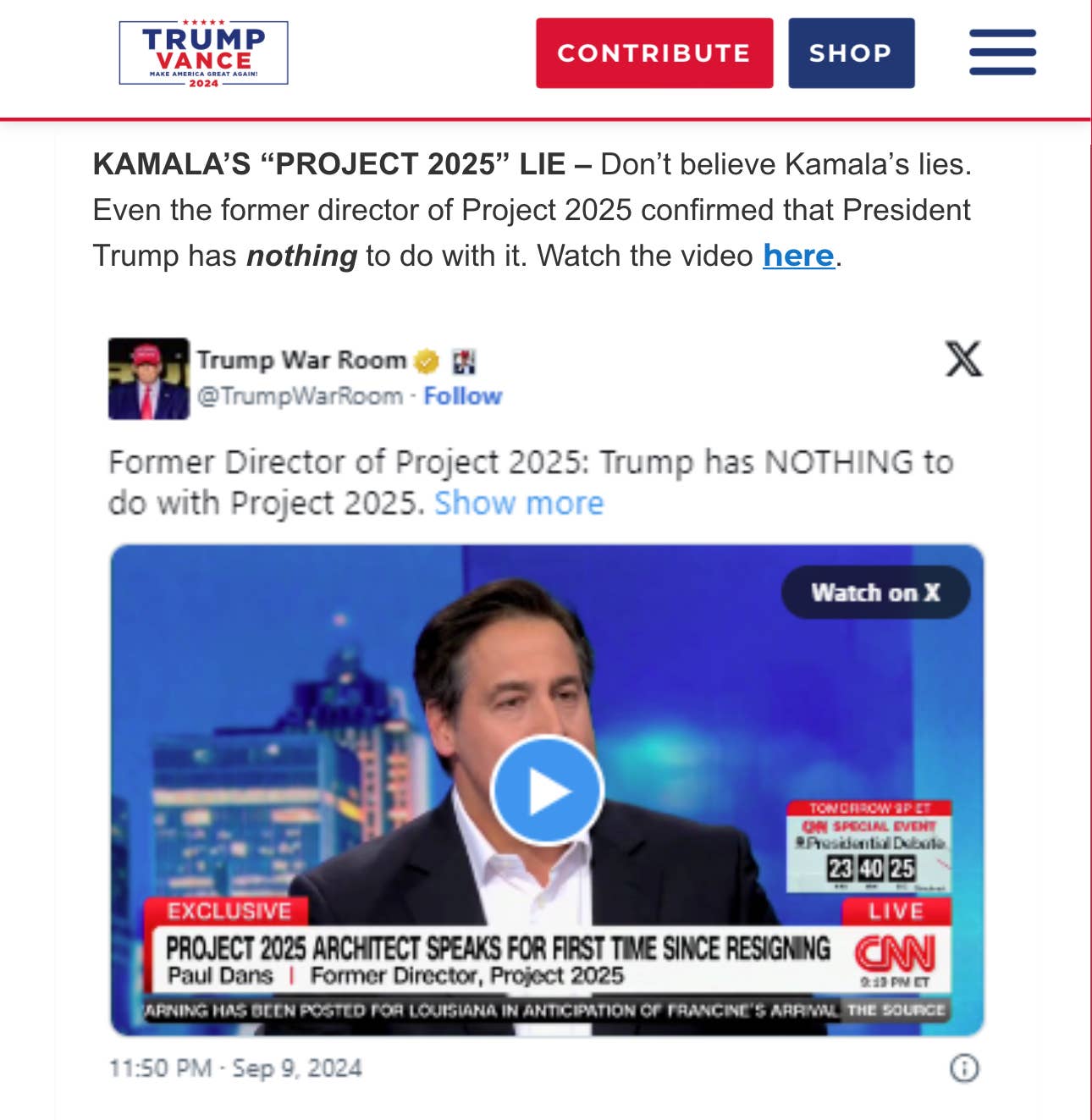 Trump Attempts Again to Distance Himself from Project 2025 - MeidasTouch