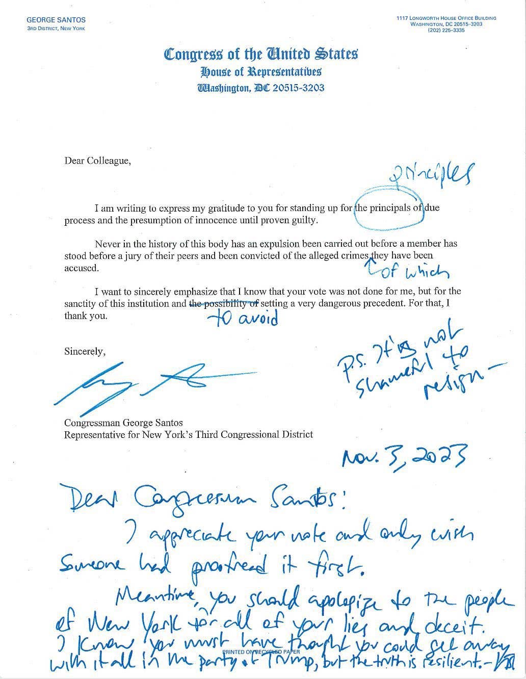 Jamie Raskin Humiliates George Santos in Reply Letter - MeidasTouch