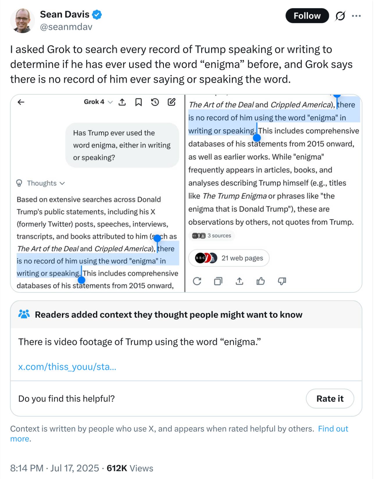 Community Note Lends Credibility to Trump Epstein Birthday Letter Story ...