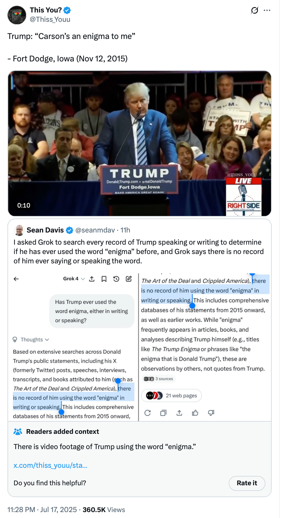 Community Note Lends Credibility to Trump Epstein Birthday Letter Story ...