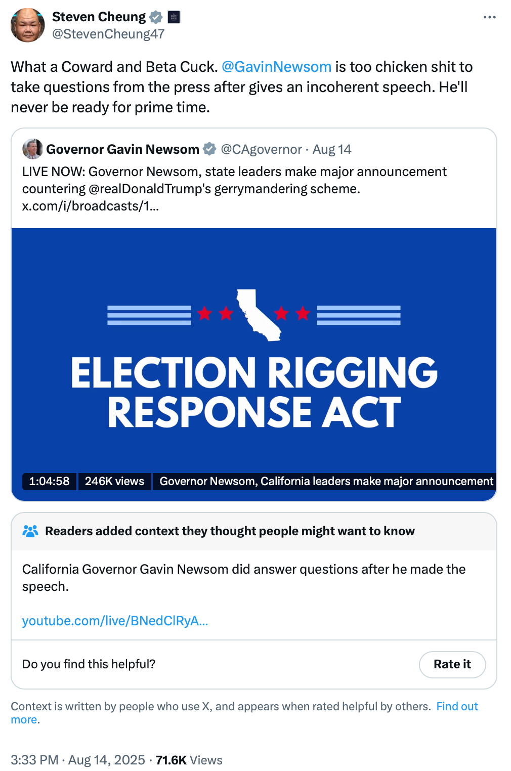 Trump's White House Communications Director Hit With Community Note ...