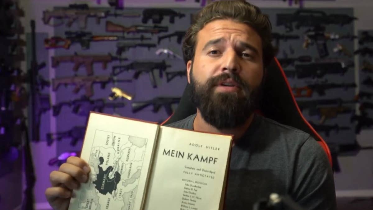 Brandon Herrera Filmed Himself Holding Up His Copy of Hitler's Mein Kampf. He Says He's Read 'a Good Chunk' of It.