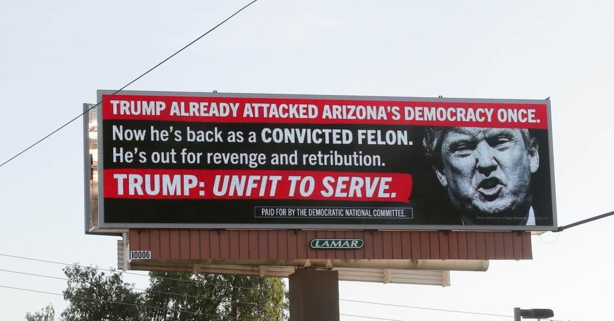 DNC Unveils 'Convicted Felon' Billboard Near Trump Rally - MeidasTouch News