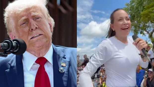 Trump and Corina Machado