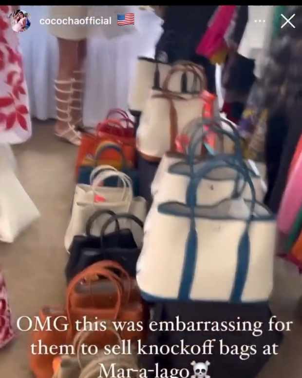 Knockoff Bags Spotted Being Sold at Lara Trump #39 s Mar a Lago Charity Knockoff Bags Spotted Being Sold at Lara Trump #39 s Mar a Lago Charity