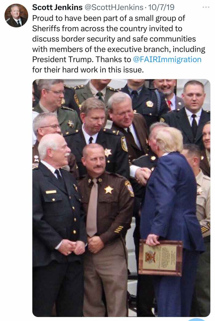 Trump shaking Jenkins’ hand at the White House in 2019