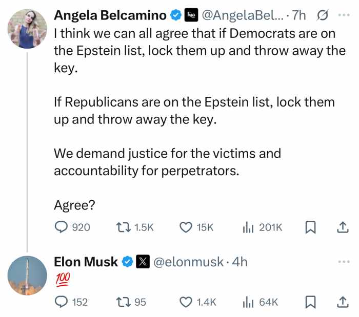 25 Tweets… Elon Musk Continues Attacking Trump Over Epstein Files