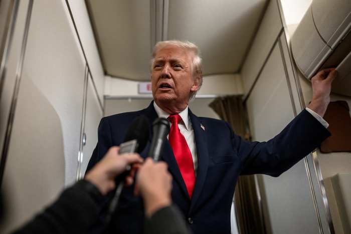 Trump on board Air Force One