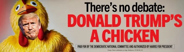 Billboards Featuring Trump in a Chicken Suit Displayed Near Rallies After He Refuses Debate (meidasnews.com)