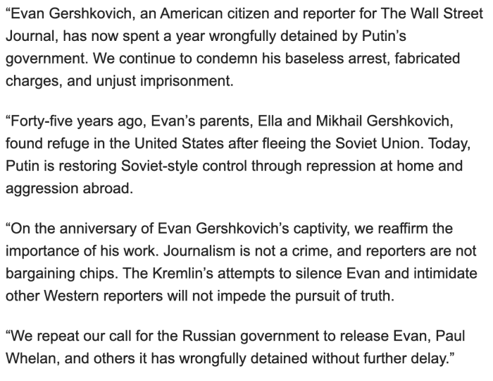 House And Senate Leadership Remember Wrongfully Detained Journalist