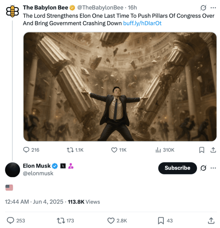 Elon Musk's reply