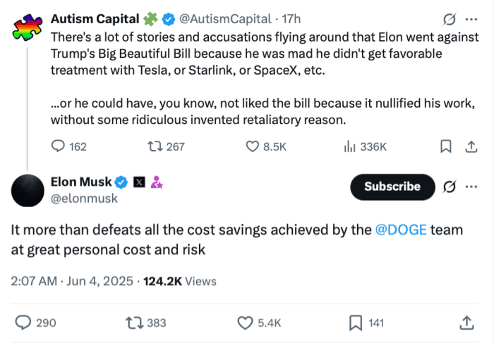 Elon Musk's reply