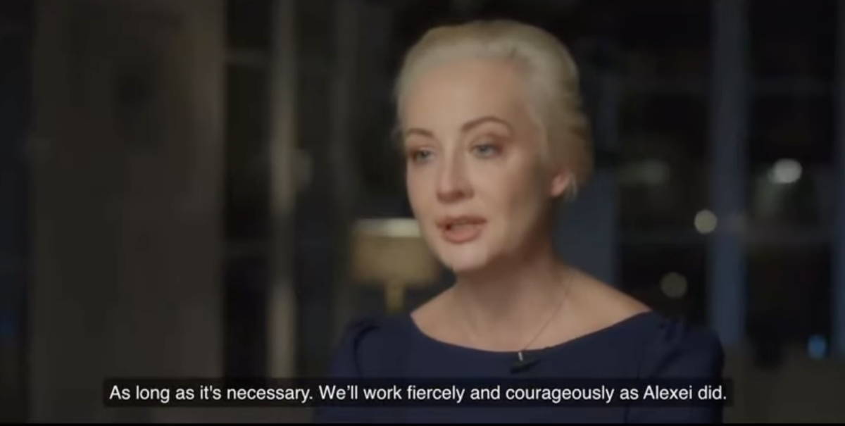 Alexei Navalny's Widow Vows To Continue His Movement In Powerful Video ...