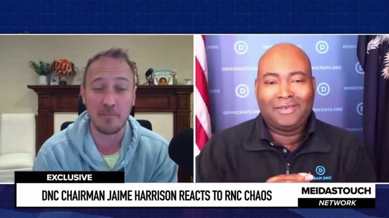 DNC Chair Jaime Harrison Celebrates Lara Trump's Destruction of RNC ...