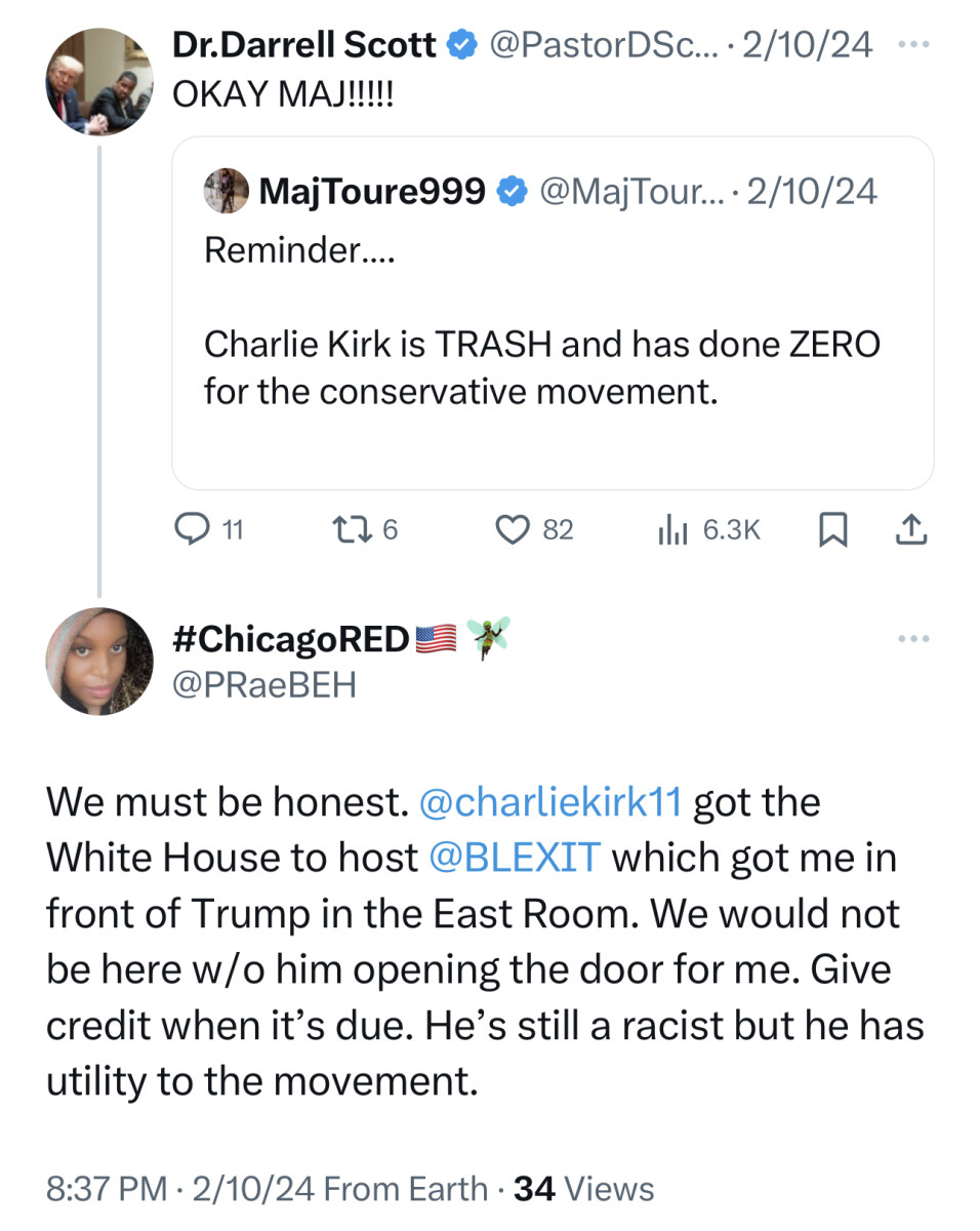 Easley said Charlie Kirk is “a racist”