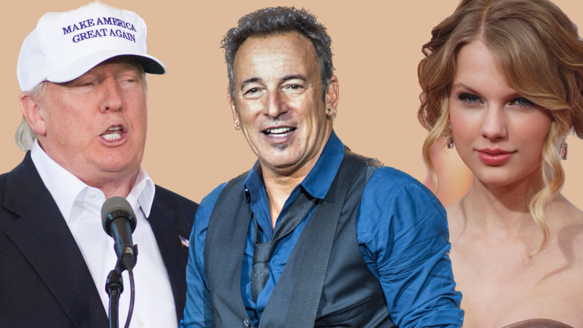Trump Boasts He "Shows Up" Taylor Swift and Bruce Springsteen in New Jersey  - MeidasTouch News