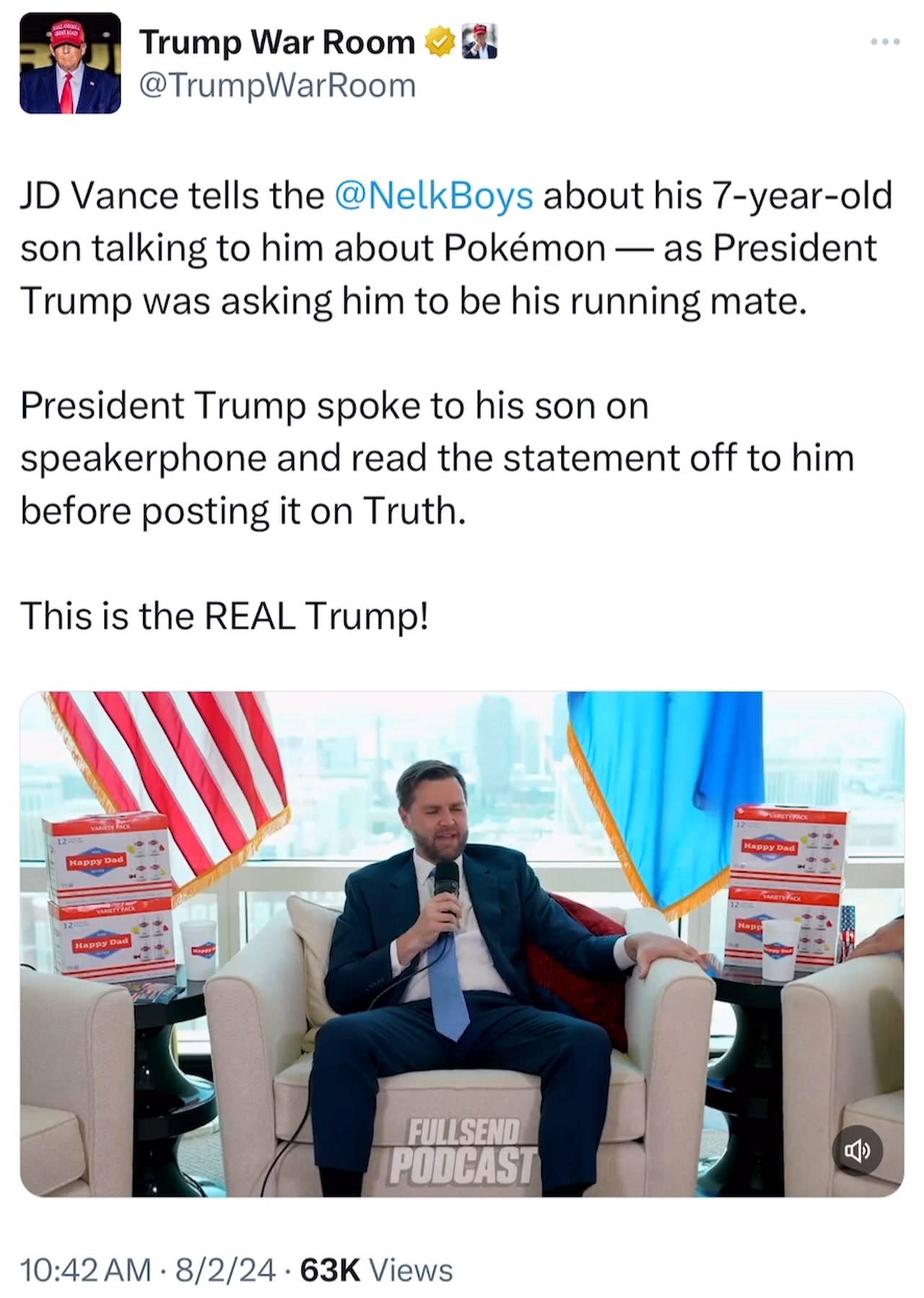 Trump Campaign Promoted JD Vance Video Telling Son to Shut the Hell Up  About Pikachu - MeidasTouch