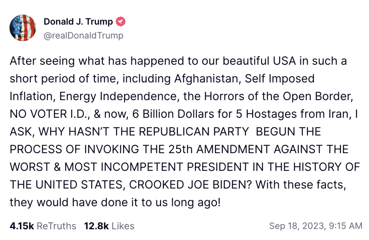 Trump Still Doesn T Know How The 25th Amendment Works Meidastouch News