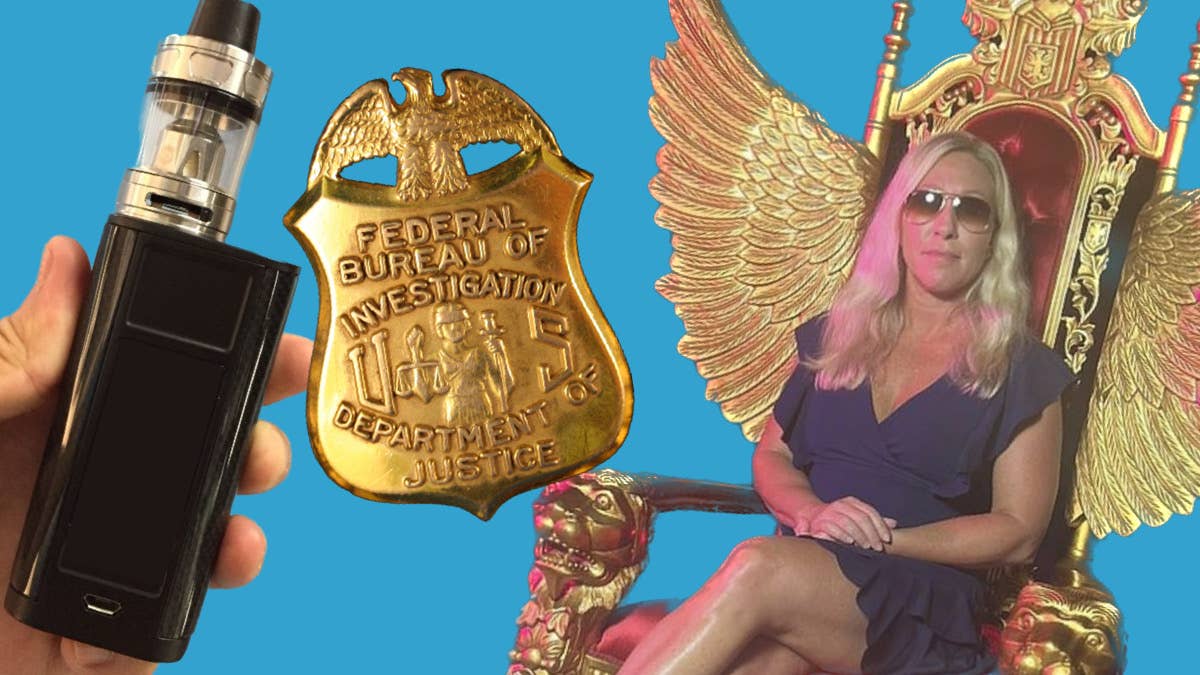 Busted— Marjorie Taylor Greene Scrubbed False FBI Badge Claim and Vape  Image from Tweet
