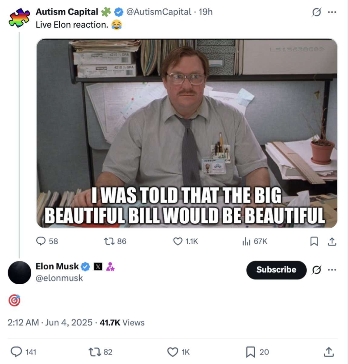 Elon Musk's reply