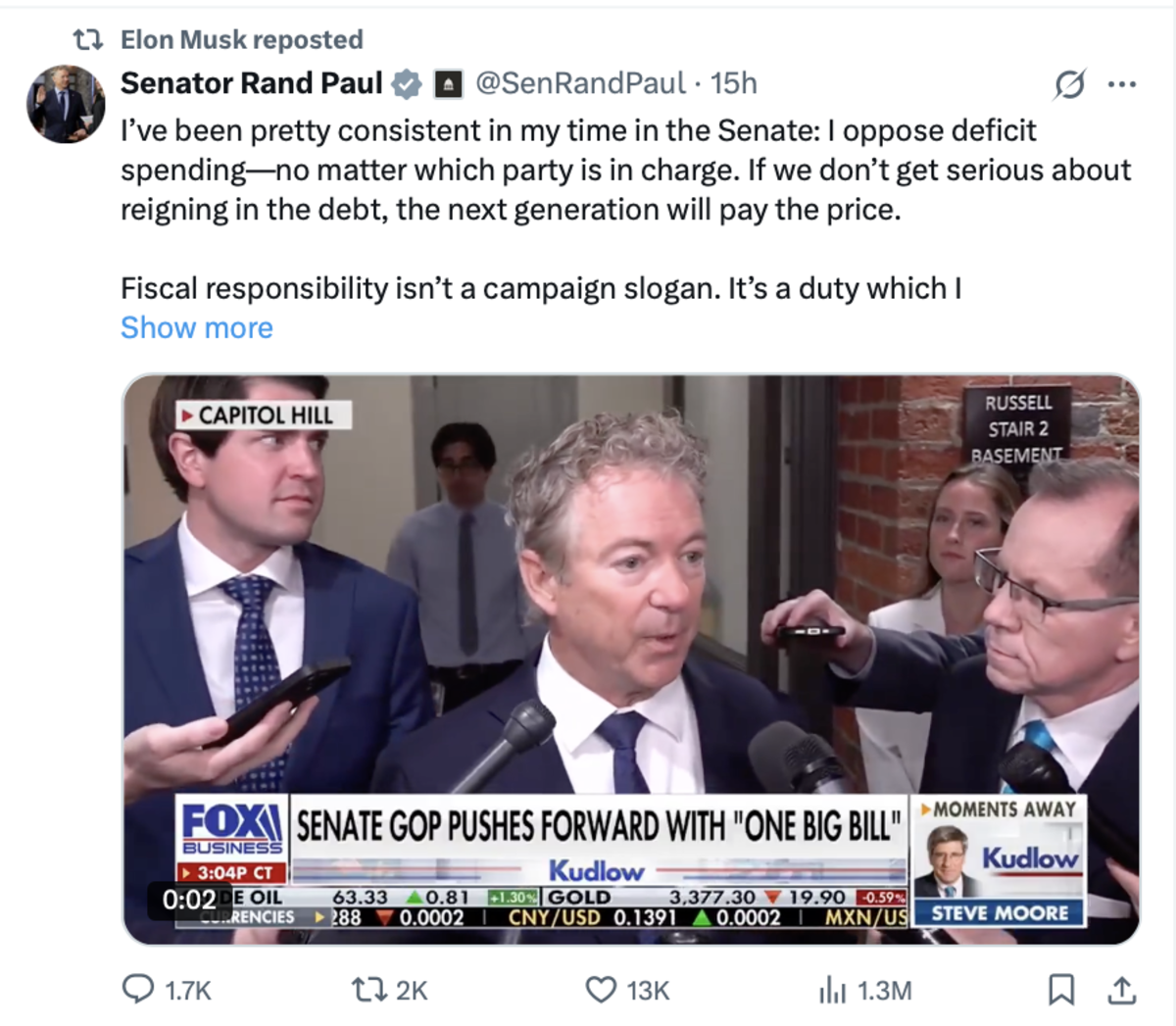 Elon Musk's retweet