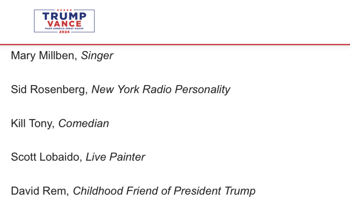 Before the Madison Square Garden Rally, Trump Announced Tony Hinchcliffe Would "Showcase" the